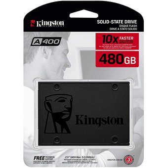 Unidad de Estado Solido Kingston A400, 480GB, SATA 6Gb/s, 2.5", 7mm, TLC